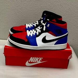 Size US - 10.5 / EUR 44.5 Jordan 1 Mid Top 3 - 554724-124 Multicolor, Leather.